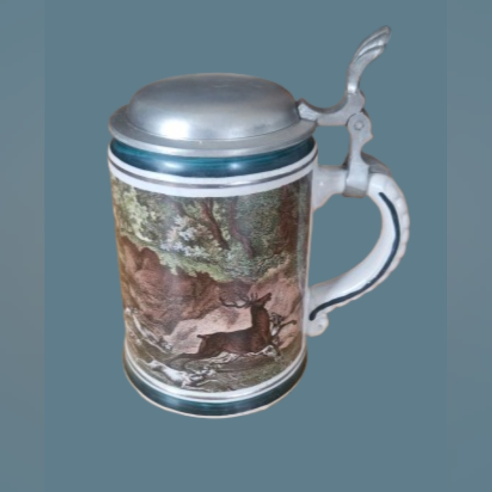 Rastal German Stein Grenzhause Hunting scene